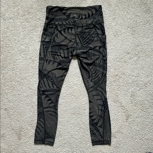 Athleta Black Patterned Leggings - Picture 2 of 5